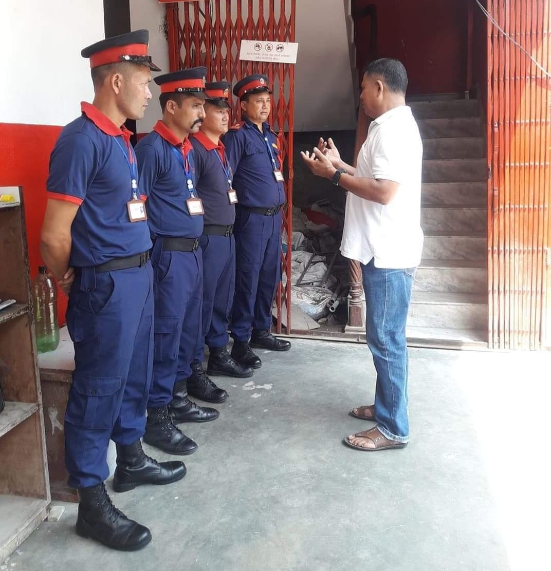 Gorkha Security Services managing traffic control near event location